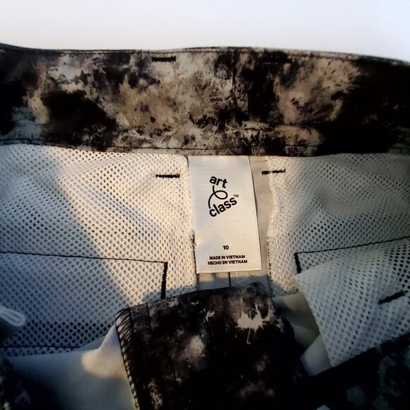 Art Class Boys Black & White Tie-Dye Shorts Size 10 Features Functional Pockets - Picture 4 of 9